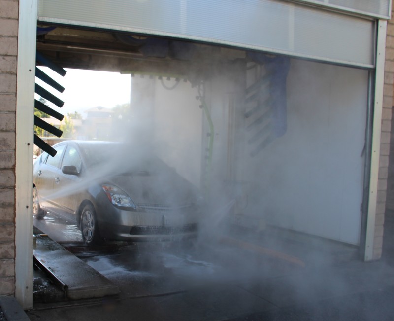 prius in a carwash