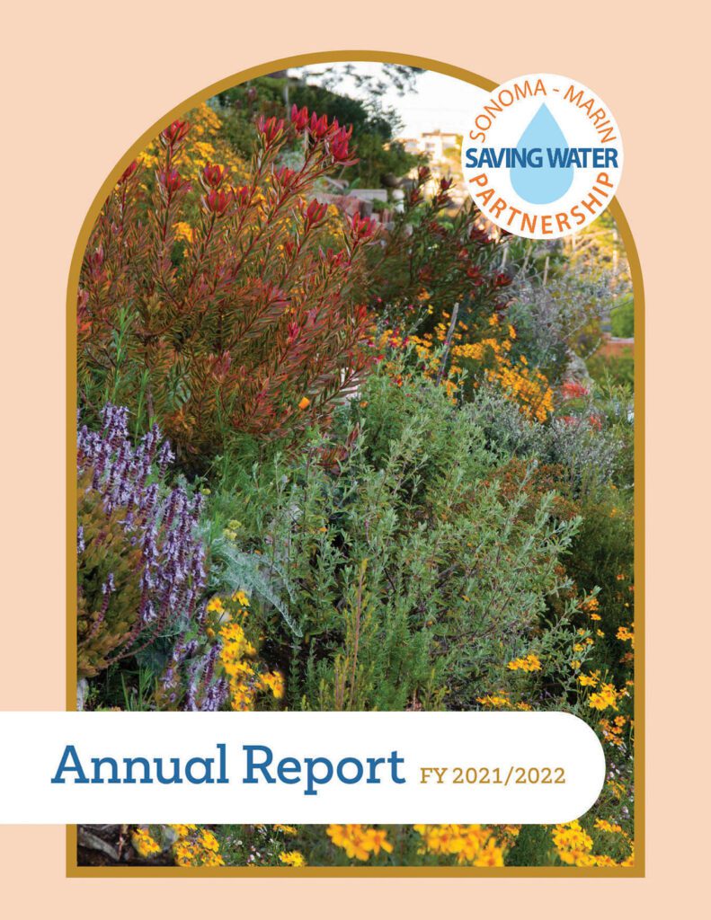 Annual Report 2021 2022 for Saving Water partnership of Sonoma Marin counties cover