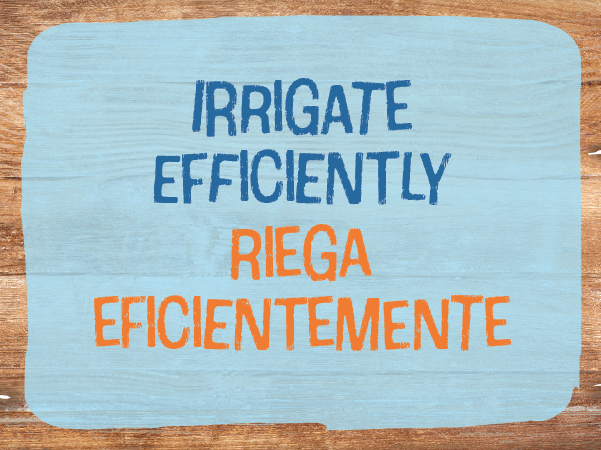 Irrigate Efficiently - Riega efficientemente