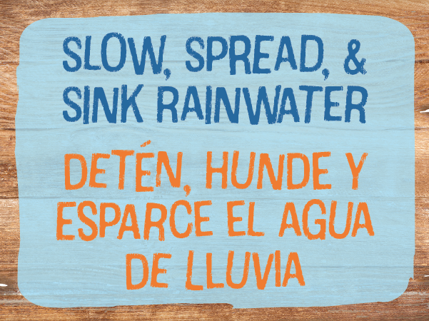 Slow, Spread, and Sink Rainwater - Detén, hunde y esparce el agua de lluvia