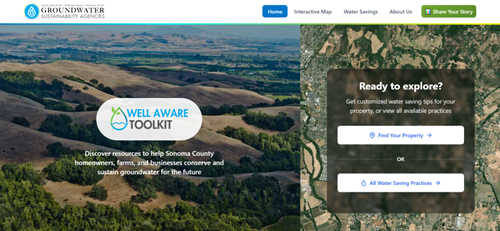 Screenshot of the Well Aware Toolkit website